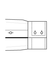 Sportmanschette eckig Zweiknopf