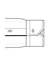 Sportmanschette schräg Einknopf